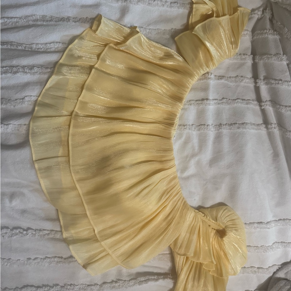 Helena Yellow Off-Shoulder Blouse